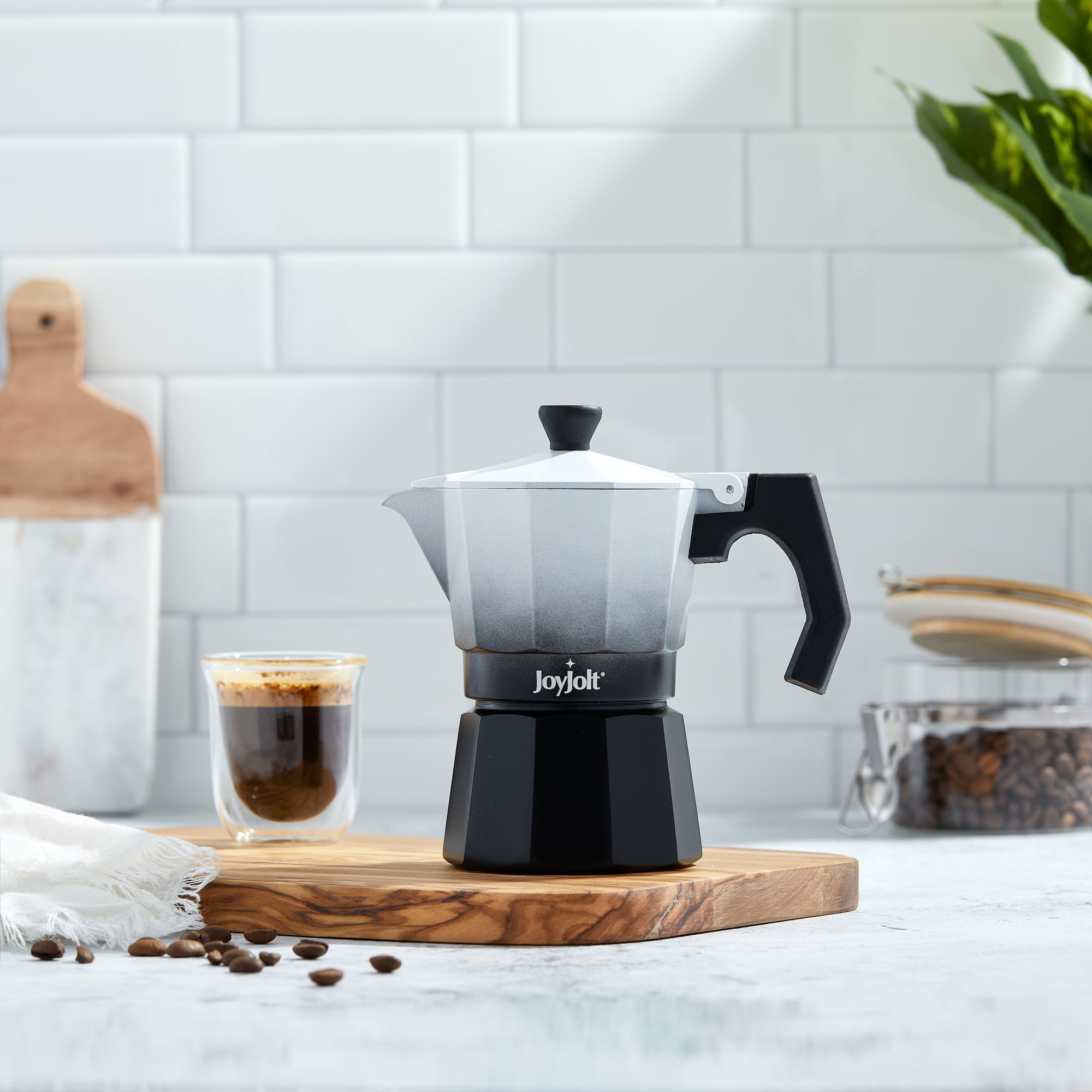 JoyJolt® Italian Moka Pot 6 Cup Stovetop Aluminum Espresso Maker